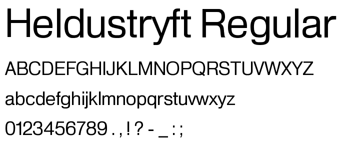 HeldustryFT Regular font